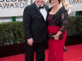 John Lasseter and wife Nancy, in Lily Samii, attend the 71st Annual Golden Globes Awards at the Beverly Hilton in Beverly Hills, CA on Sunday, January 12, 2014.